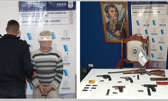 Encuentran gran cantidad de armas y municiones en un allanamiento en Quilmes – Un detenido